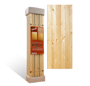 volets en kit à lames verticales nu en bois